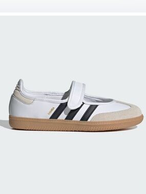 Adidas Samba Jane Mary Jane Black & White Shoes Sneakers. 7 1/2. NEW IN BOX.